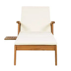 Christopher Knight Home Fred Ensemble de 3 chaises longues réglables et table d'appoint en bois d'acacia pour extérieur