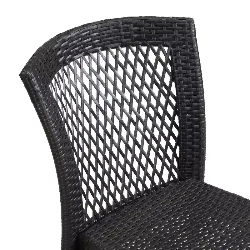 Christopher Knight Home Oleander, set da 3 pz. impilabile da conversazione con sedie in vimini per esterno, Marrone Scuro