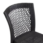 Christopher Knight Home Oleander, set da 3 pz. impilabile da conversazione con sedie in vimini per esterno, Marrone Scuro
