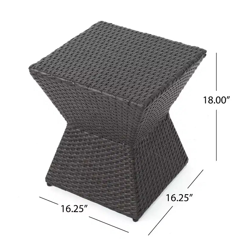 Christopher Knight Home Oleander, set da 3 pz. impilabile da conversazione con sedie in vimini per esterno, Marrone Scuro