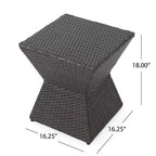Christopher Knight Home Oleander, set da 3 pz. impilabile da conversazione con sedie in vimini per esterno, Marrone Scuro