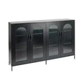 Storied Home Solstice Sideboard Cabinet with Storage, Black