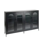 Storied Home Solstice Sideboard Cabinet with Storage, Black