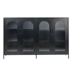 Credenza Storied Home Solstice con Ante e Ripiani, Nera