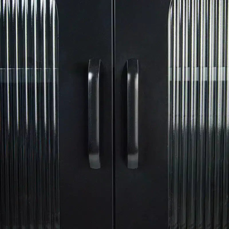 Credenza Storied Home Solstice con Ante e Ripiani, Nera