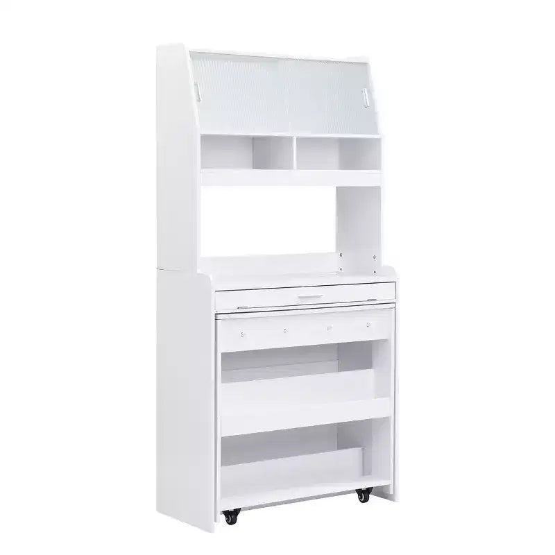 Whisen 33.5 Credenza con Cristalliera e Tavolo Pieghevole