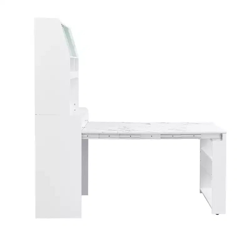 Whisen 33.5 Credenza con Cristalliera e Tavolo Pieghevole
