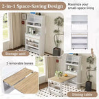 Whisen 33.5 Credenza con Cristalliera e Tavolo Pieghevole