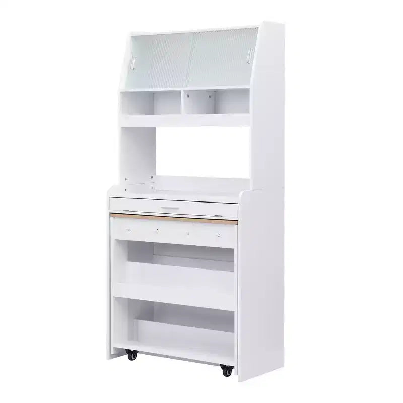 Whisen 33.5 Credenza con Cristalliera e Tavolo Pieghevole