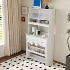 Whisen 33.5 Credenza con Cristalliera e Tavolo Pieghevole
