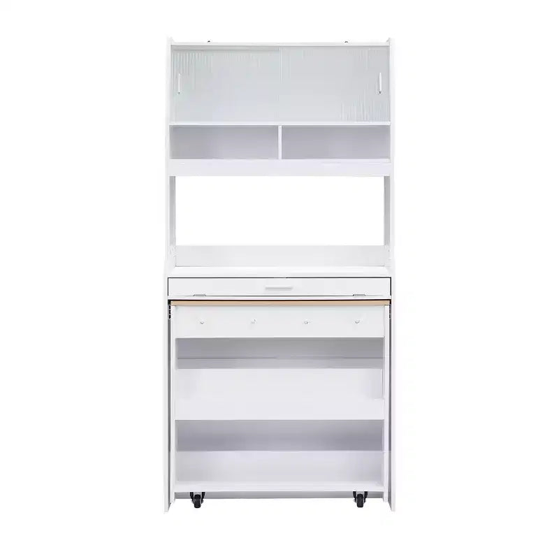 Whisen 33.5 Credenza con Cristalliera e Tavolo Pieghevole