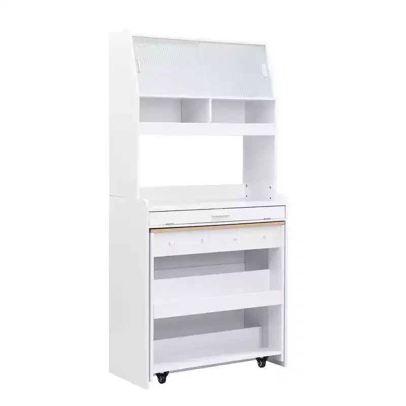 Whisen 33.5 Credenza con Cristalliera e Tavolo Pieghevole