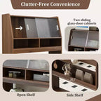 Whisen 33.5 Credenza con Cristalliera e Tavolo Pieghevole
