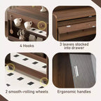 Whisen 33.5 Credenza con Cristalliera e Tavolo Pieghevole