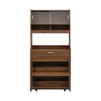 Whisen 33.5 Credenza con Cristalliera e Tavolo Pieghevole