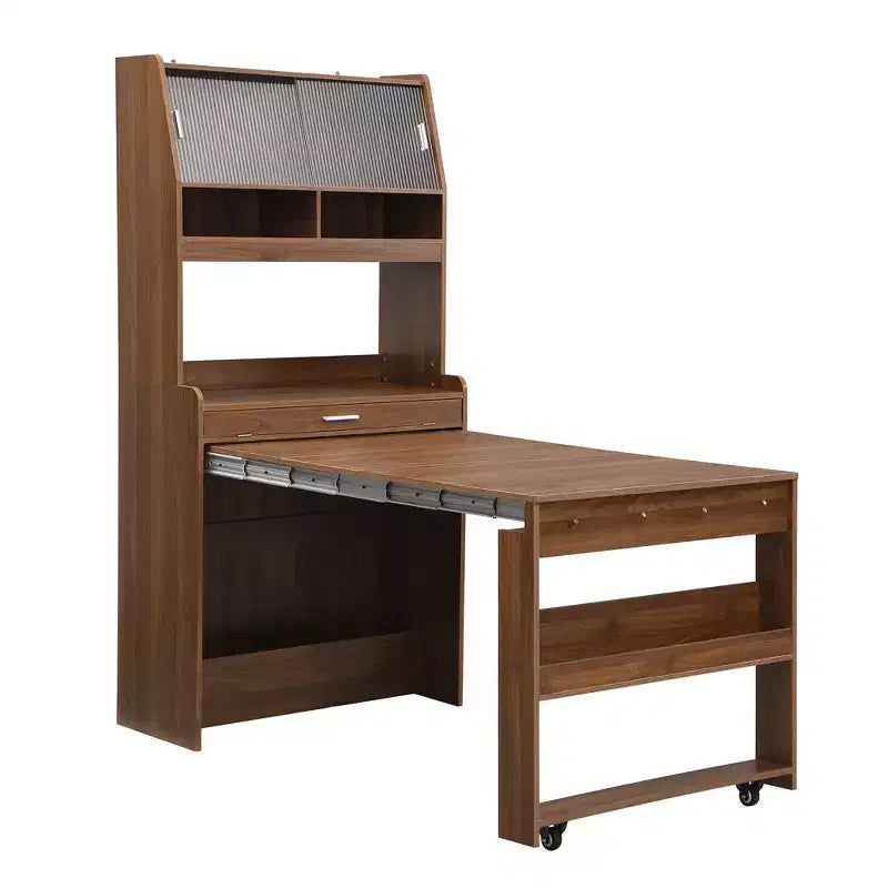 Whisen 33.5 Credenza con Cristalliera e Tavolo Pieghevole