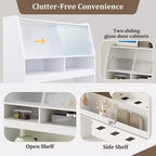 Whisen 33.5 Credenza con Cristalliera e Tavolo Pieghevole
