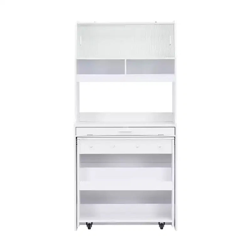 Whisen 33.5 Credenza con Cristalliera e Tavolo Pieghevole