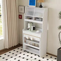 Whisen 33.5 Credenza con Cristalliera e Tavolo Pieghevole