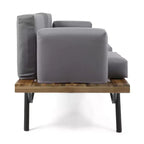 Christopher Knight Home Canoga – Ensemble canapé deux places et table en bois d'acacia avec coussins, pour l'extérieur