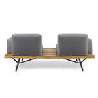 Christopher Knight Home Canoga – Ensemble canapé deux places et table en bois d'acacia avec coussins, pour l'extérieur