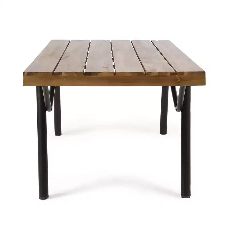 Christopher Knight Home Canoga – Ensemble canapé deux places et table en bois d'acacia avec coussins, pour l'extérieur