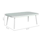Christopher Knight Home Barbara Table basse moderne en métal et ensemble causeuse rembourrée d'extérieur