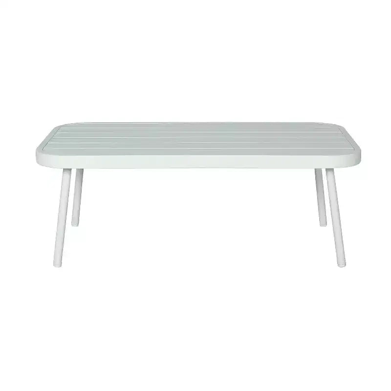 Christopher Knight Home Barbara Table basse moderne en métal et ensemble causeuse rembourrée d'extérieur