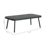 Christopher Knight Home Barbara Table basse moderne en métal et ensemble causeuse rembourrée d'extérieur
