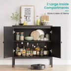 Credenza in rattan, Armadietto buffet, Mobile consolle in legno con ripiano portaoggetti, Credenza per corridoio, ingresso, soggiorno