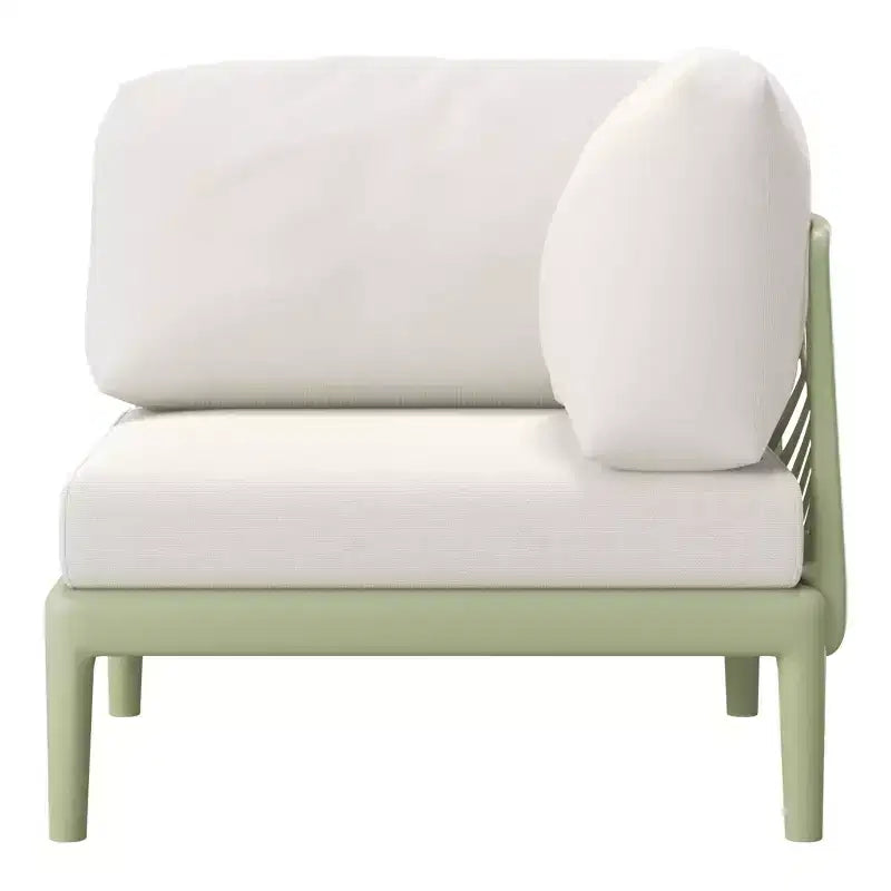 WestinTrends Playa, set modulare moderno a 4 pezzi a L in resina di polipropilene per patio, verde