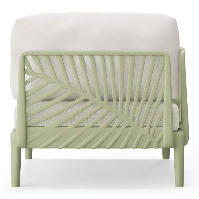WestinTrends Playa, set modulare moderno a 4 pezzi a L in resina di polipropilene per patio, verde