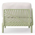 WestinTrends Playa, set modulare moderno a 4 pezzi a L in resina di polipropilene per patio, verde