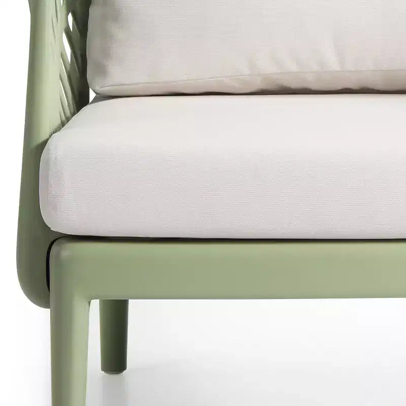 WestinTrends Playa, set modulare moderno a 4 pezzi a L in resina di polipropilene per patio, verde