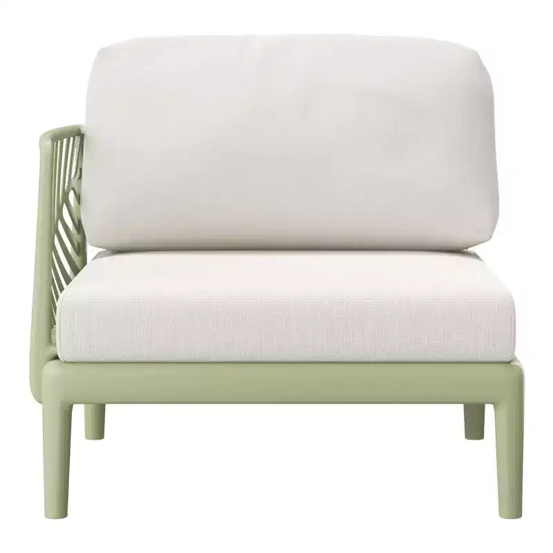 WestinTrends Playa, set modulare moderno a 4 pezzi a L in resina di polipropilene per patio, verde