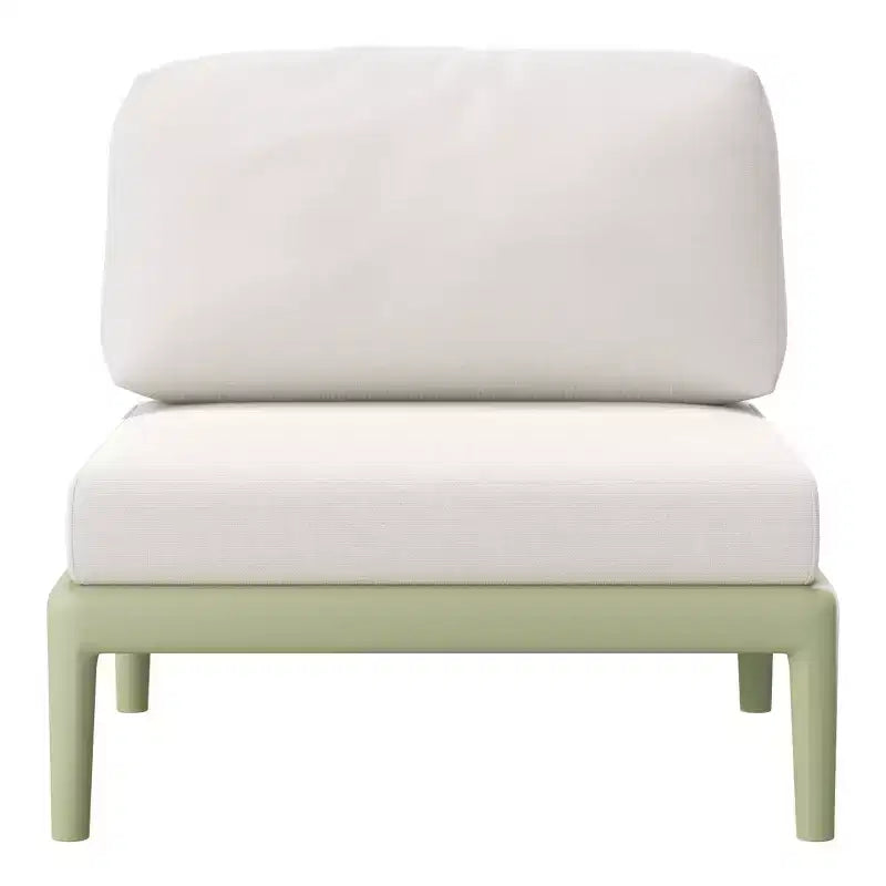 WestinTrends Playa, set modulare moderno a 4 pezzi a L in resina di polipropilene per patio, verde