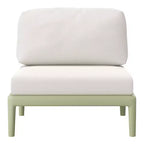 WestinTrends Playa, set modulare moderno a 4 pezzi a L in resina di polipropilene per patio, verde