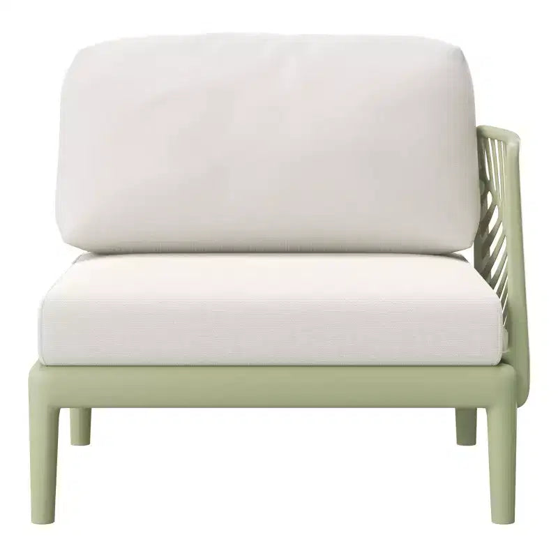 WestinTrends Playa, set modulare moderno a 4 pezzi a L in resina di polipropilene per patio, verde