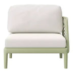 WestinTrends Playa, set modulare moderno a 4 pezzi a L in resina di polipropilene per patio, verde