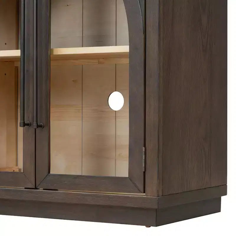 Bahut de rangement Whisen à 4 portes avec portes vitrées