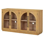 Bahut de rangement Whisen à 4 portes avec portes vitrées