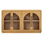 Bahut de rangement Whisen à 4 portes avec portes vitrées