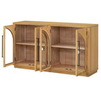 Bahut de rangement Whisen à 4 portes avec portes vitrées