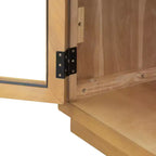 Bahut de rangement Whisen à 4 portes avec portes vitrées