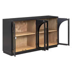 Bahut de rangement Whisen à 4 portes avec portes vitrées