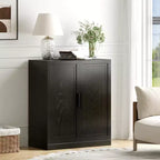 Solid Wood Stackable Cabinet&Sideboard with Adjustable Shelves