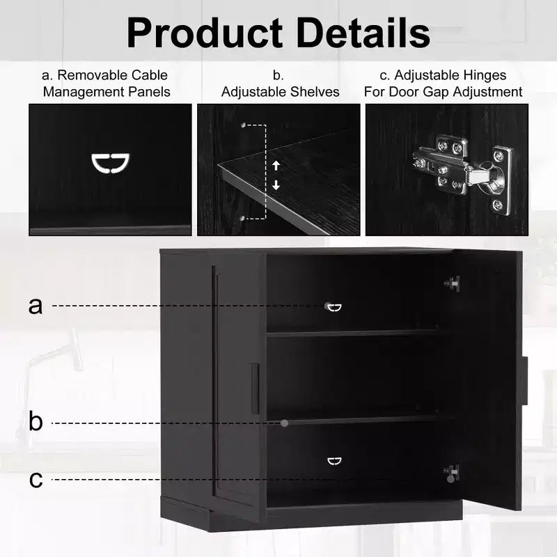Buffet et armoire empilables en bois massif avec étagères réglables