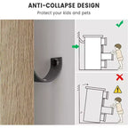 Acekool Mobile Buffet da Fattoria Ante Scanalate e Ripiani Regolabili per Cucina, Sala da Pranzo e Soggiorno (Rovere Naturale)