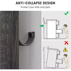 Acekool Mobile Buffet da Fattoria Ante Scanalate e Ripiani Regolabili per Cucina, Sala da Pranzo e Soggiorno (Rovere Naturale)