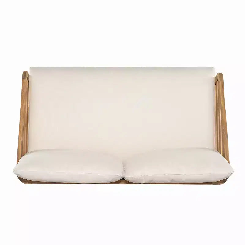 Christopher Knight Home Yantic Set da Salotto Moderno da Esterno con Divanetto e Tavolino da Caffè in Legno di Acacia con Cuscini Idrorepellenti